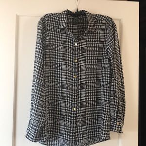 Wonder Houndstooth Blouse
